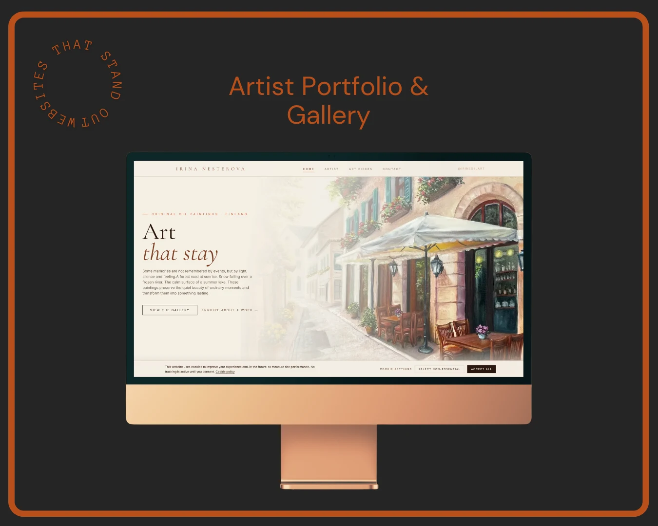 Taiteilijan portfolio ja galleria project preview