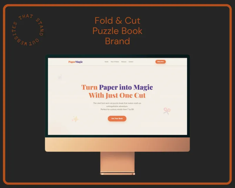 Paper Magic — interaktiivinen laskeutumissivu