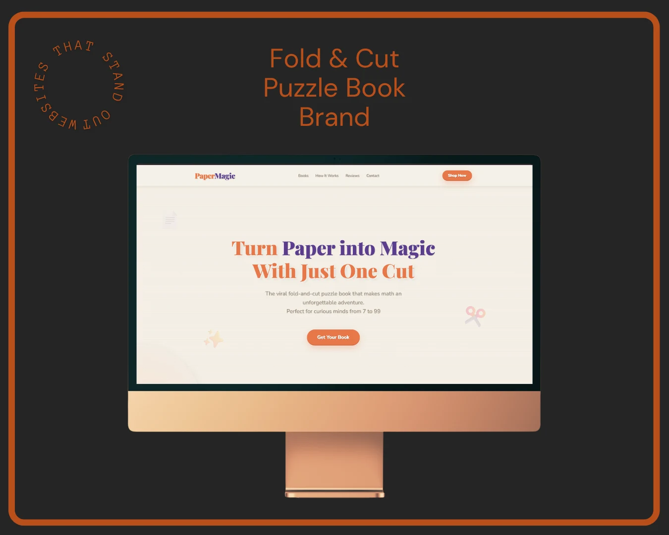 Paper Magic — interaktiivinen laskeutumissivu project preview